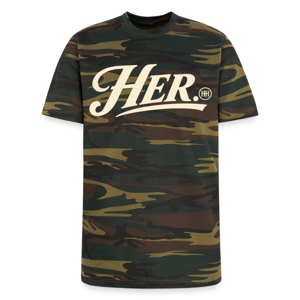 HER. Unisex Camo Tee - green camo