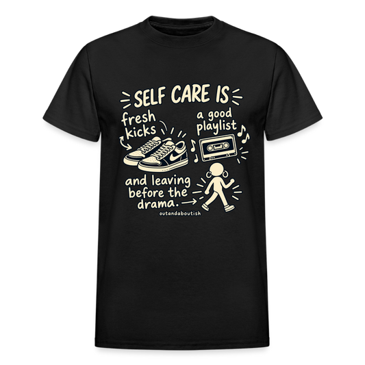 SELF CARE IS FRESH KICKS A GOOD PLAYLIST. - black